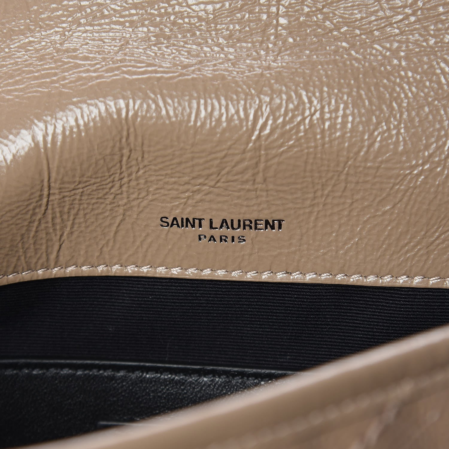 Saint Laurent Crinkled Calfskin Matelasse Monogram Baby Niki Chain Satchel Light Taupe 7 of 10