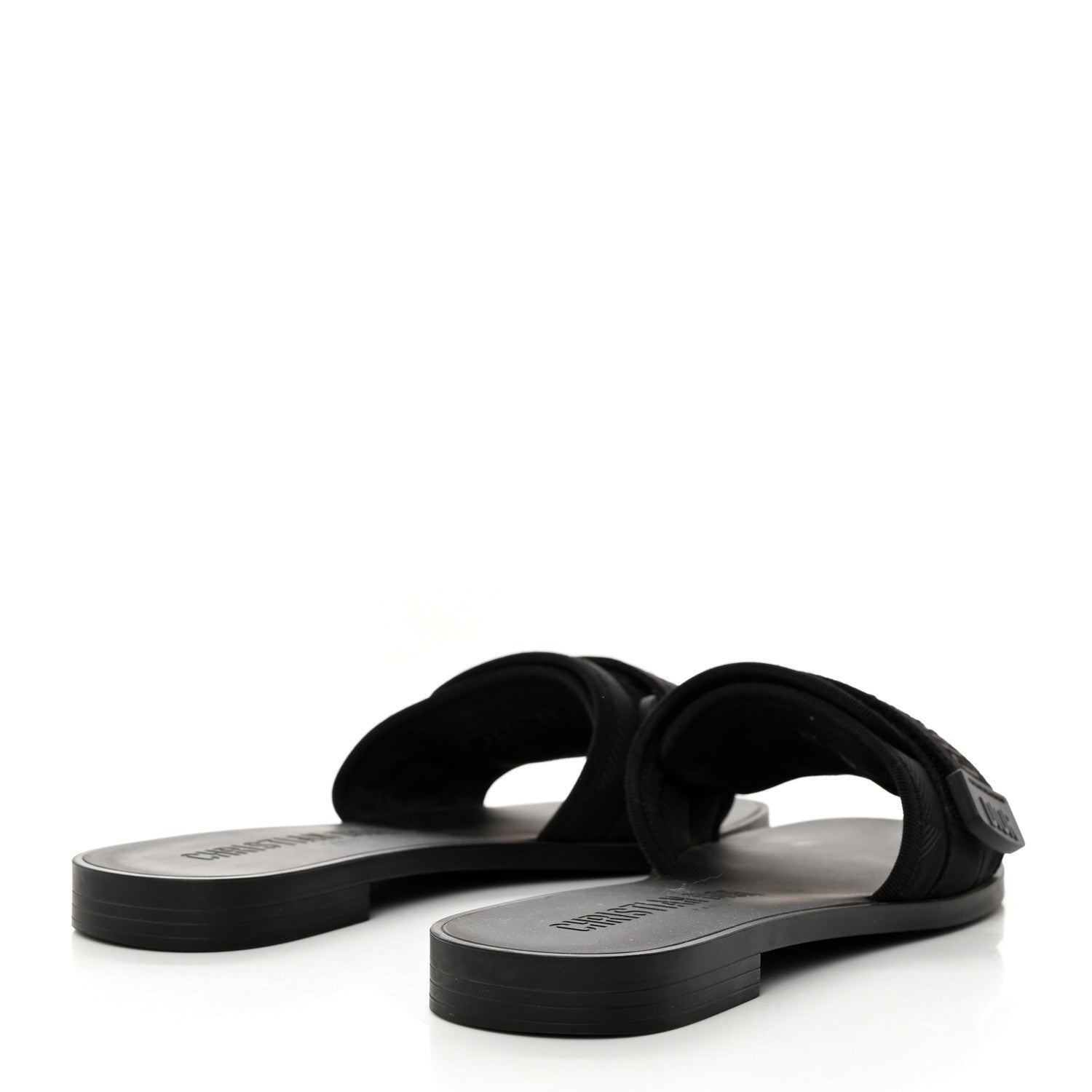 Christian Dior Technical Stretch Fabric Camouflage Dio(r)evolution Slide Sandals 38 Black Military 4 of 9