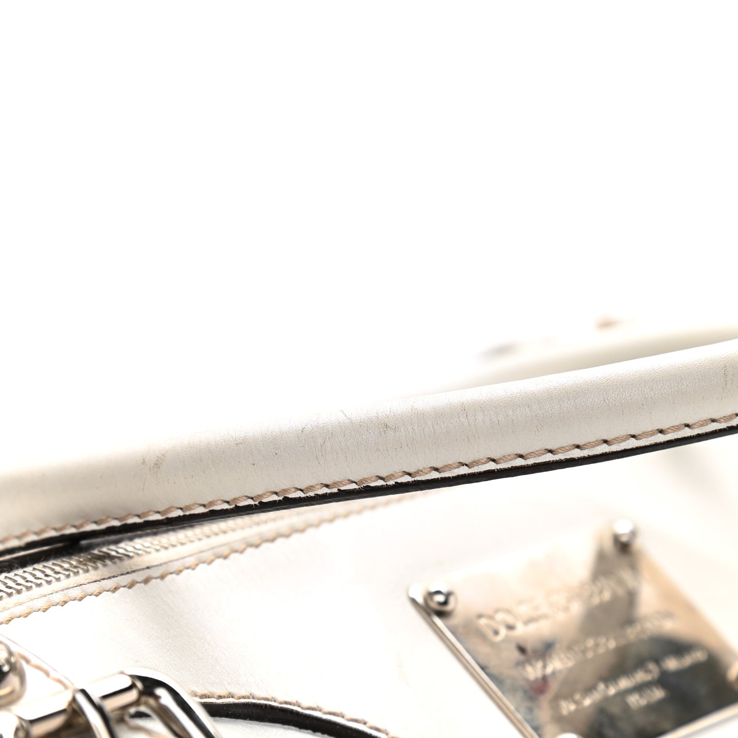 Smooth Calfskin Miss Easy Way Satchel White