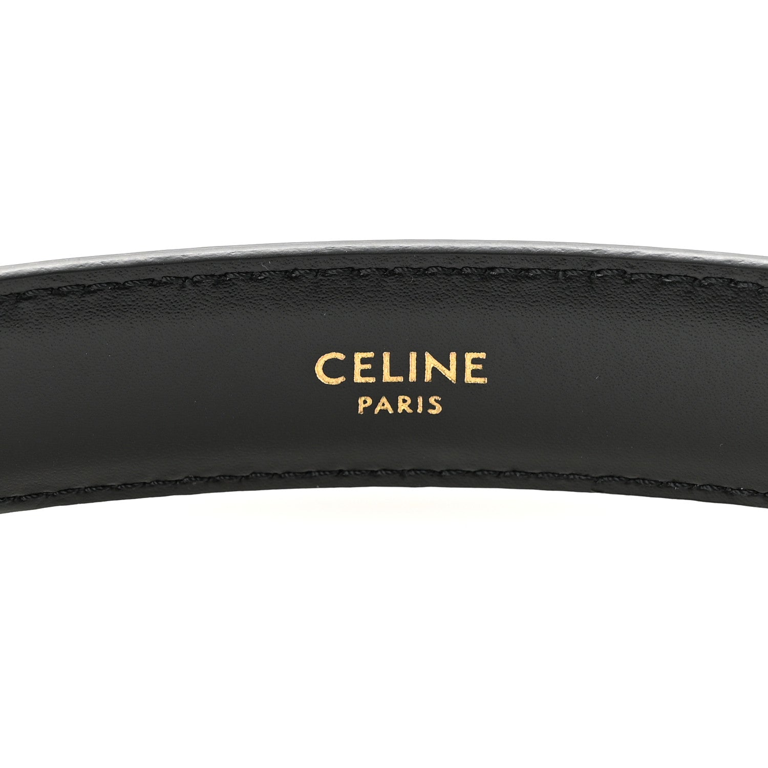 Celine Box Calfskin Medium 25mm Triomphe 80 32 Belt Black 5 of 8