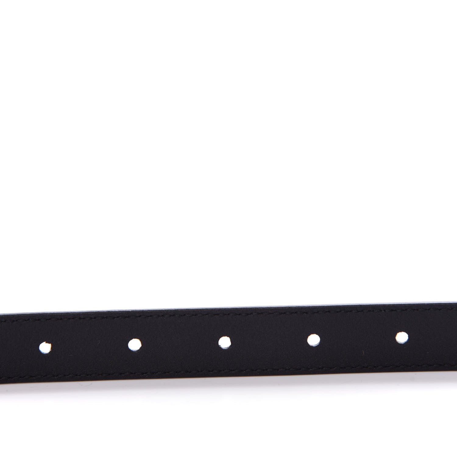 Gucci Moon Calfskin Pearl Double G 20mm Belt 80 32 Black Cream 4 of 5