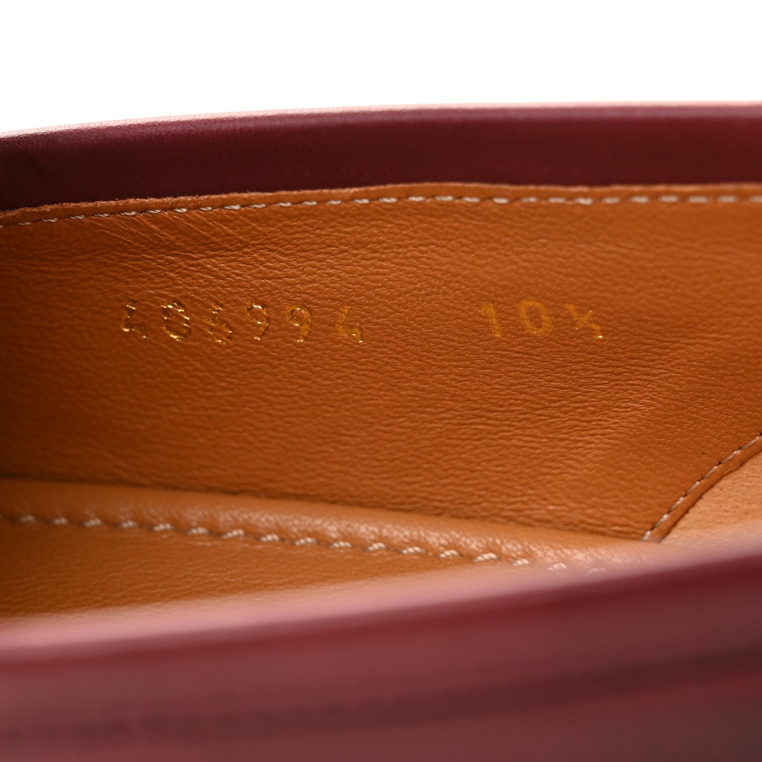 Gucci Calfskin Horsebit Mens Jordaan Loafers 10.5 Strong Red 9 of 9