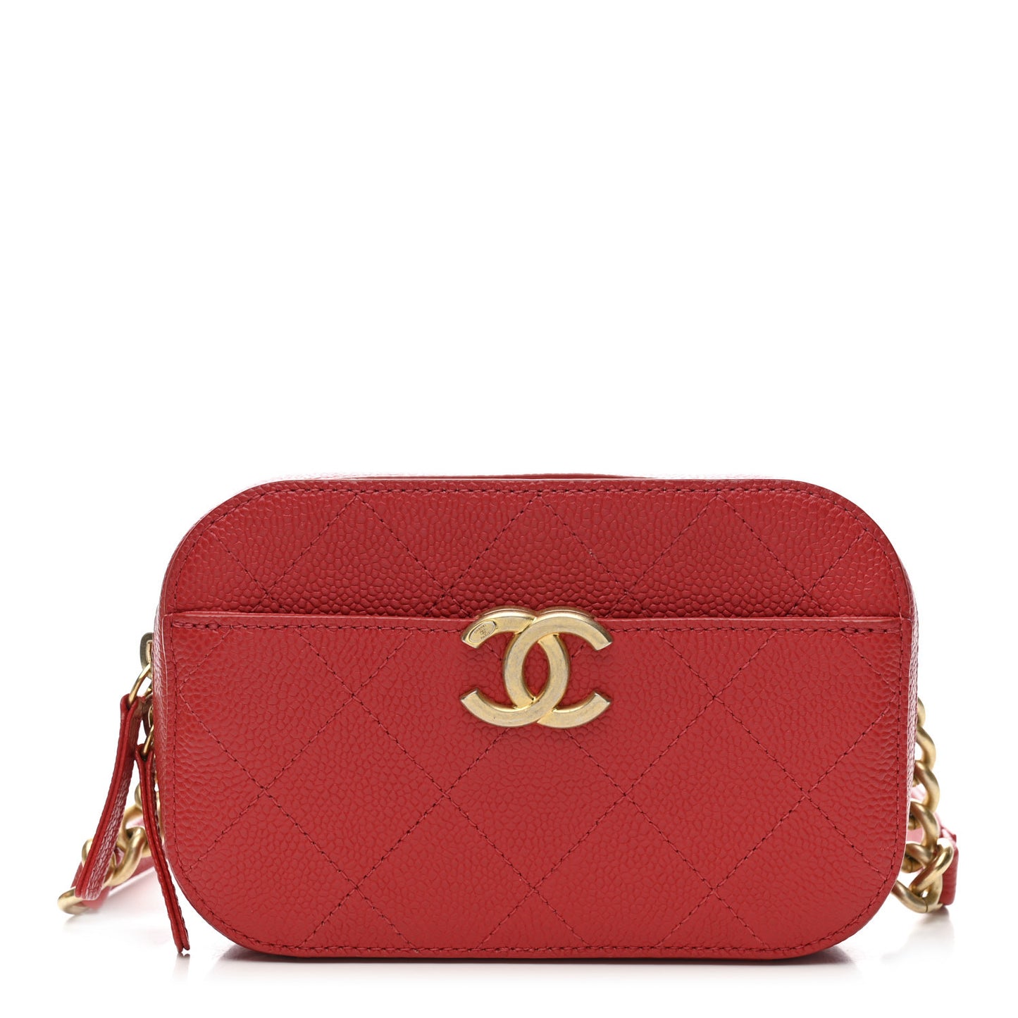 Caviar Quilted Waist Bag Red