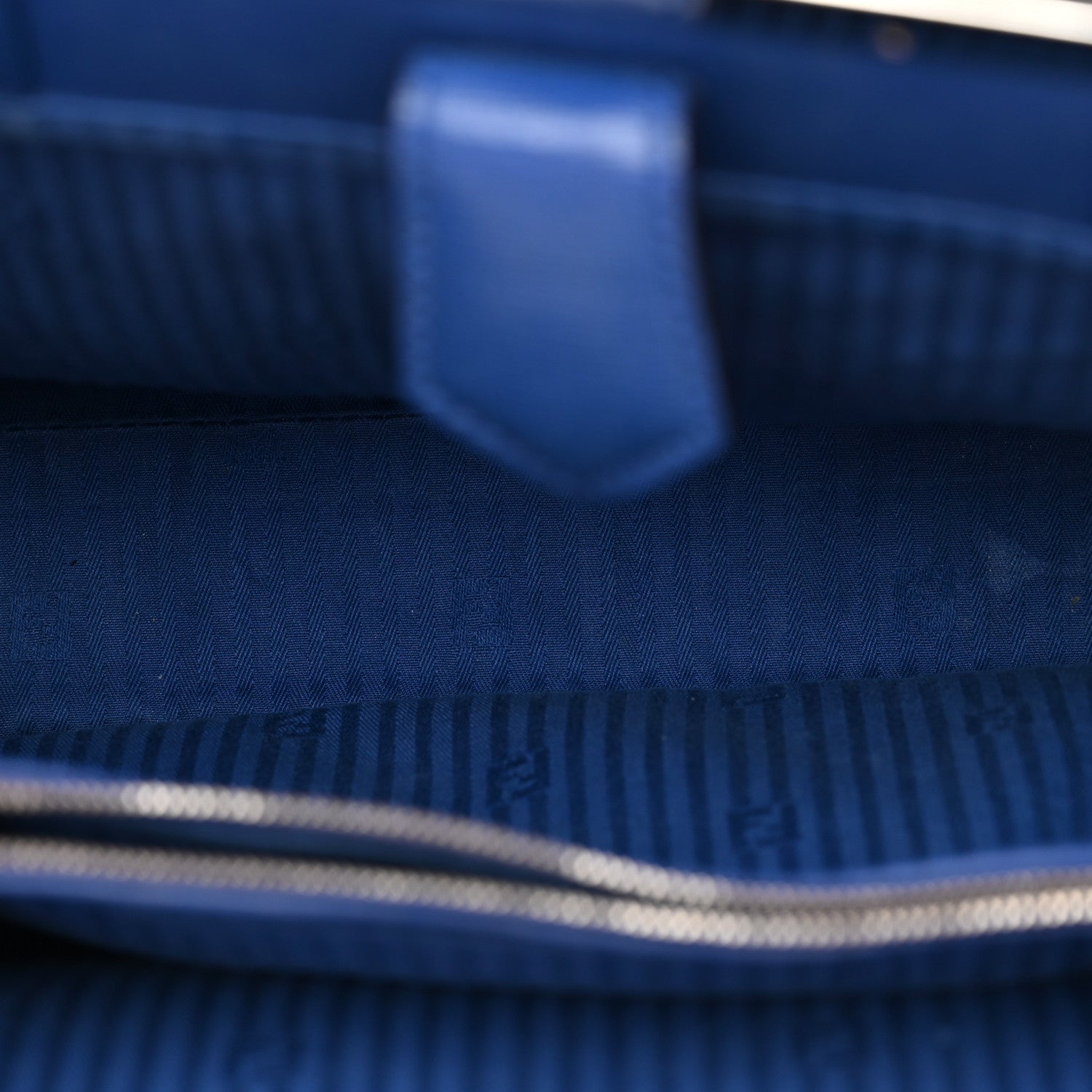 Fendi Vitello Elite Petite 2Jours Tote Blue Neon 5 of 15