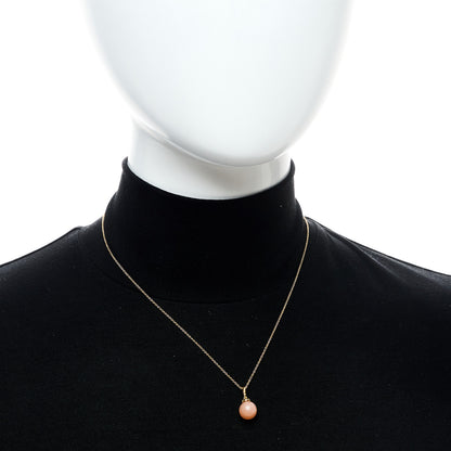 David Yurman 18K Yellow Gold Diamond Pink Moonstone 9mm Solari Pendant Necklace 2 of 5