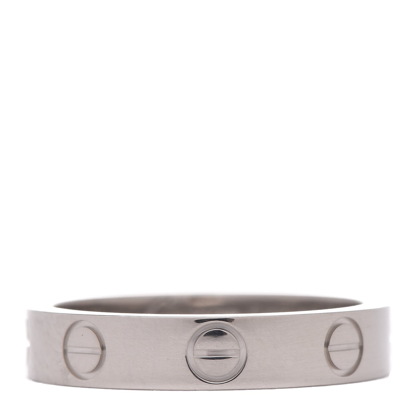 18K White Gold 3.5mm LOVE Wedding Band Ring 49 4.75