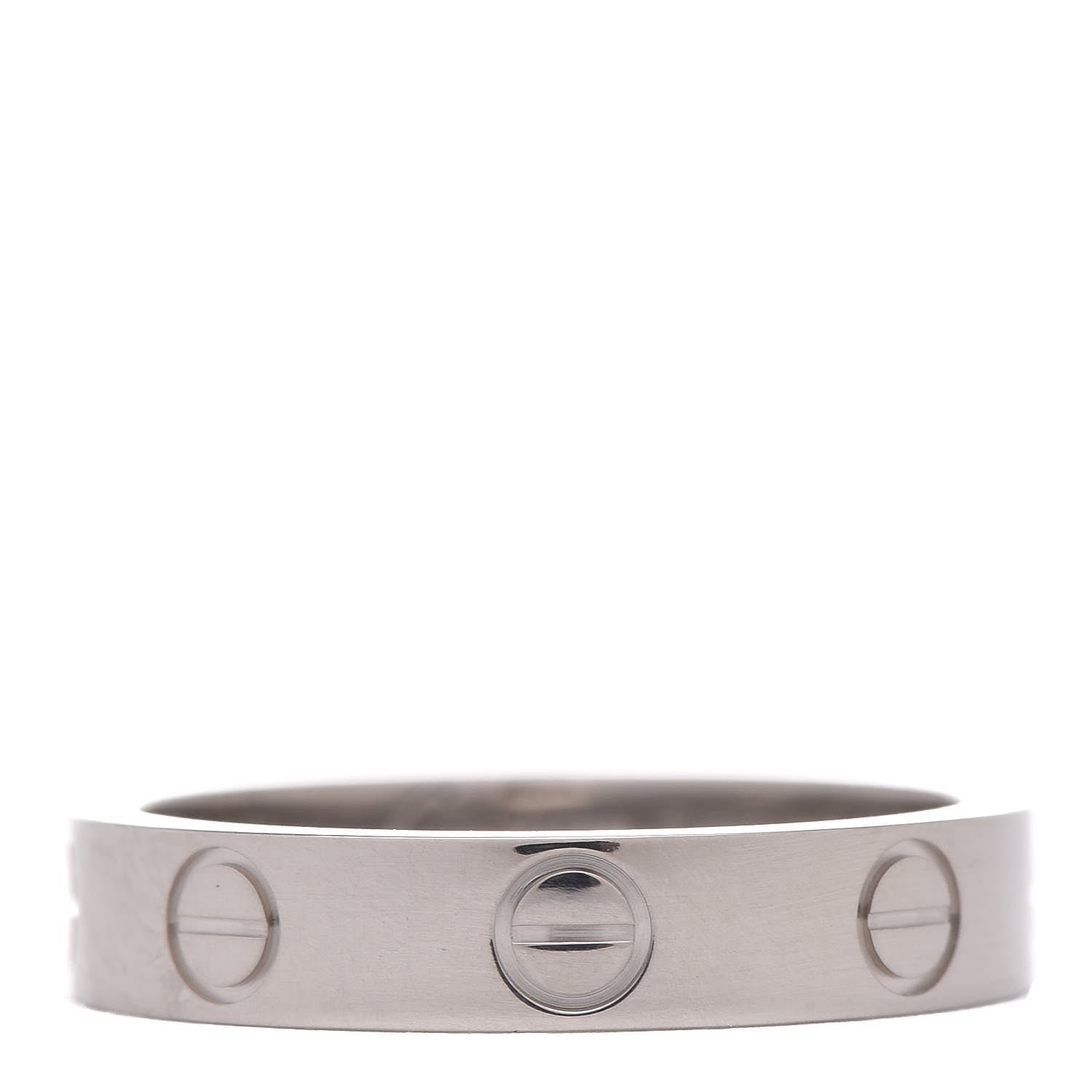 Cartier 18K White Gold 3.5mm LOVE Wedding Band Ring 49 4.75 1 of 4