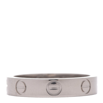 Cartier 18K White Gold 3.5mm LOVE Wedding Band Ring 49 4.75 1 of 4