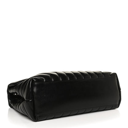 Saint Laurent Calfskin Y Quilted Monogram Medium Loulou Chain Satchel Black 4 of 12