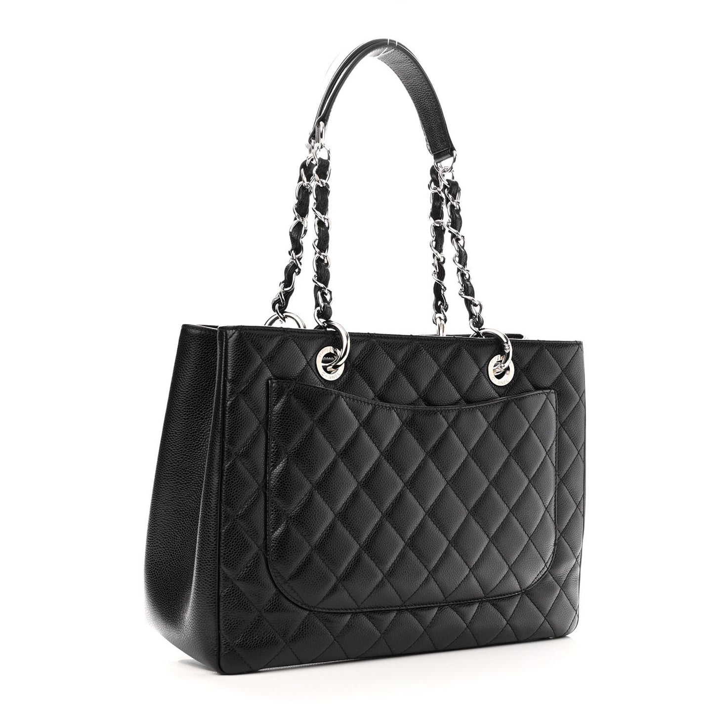 Caviar Quilted Grand Shopping Tote GST Black