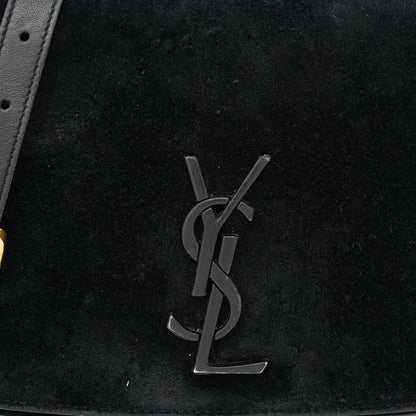 Saint Laurent Suede Small Spontini Saddle Bag Black 8 of 12