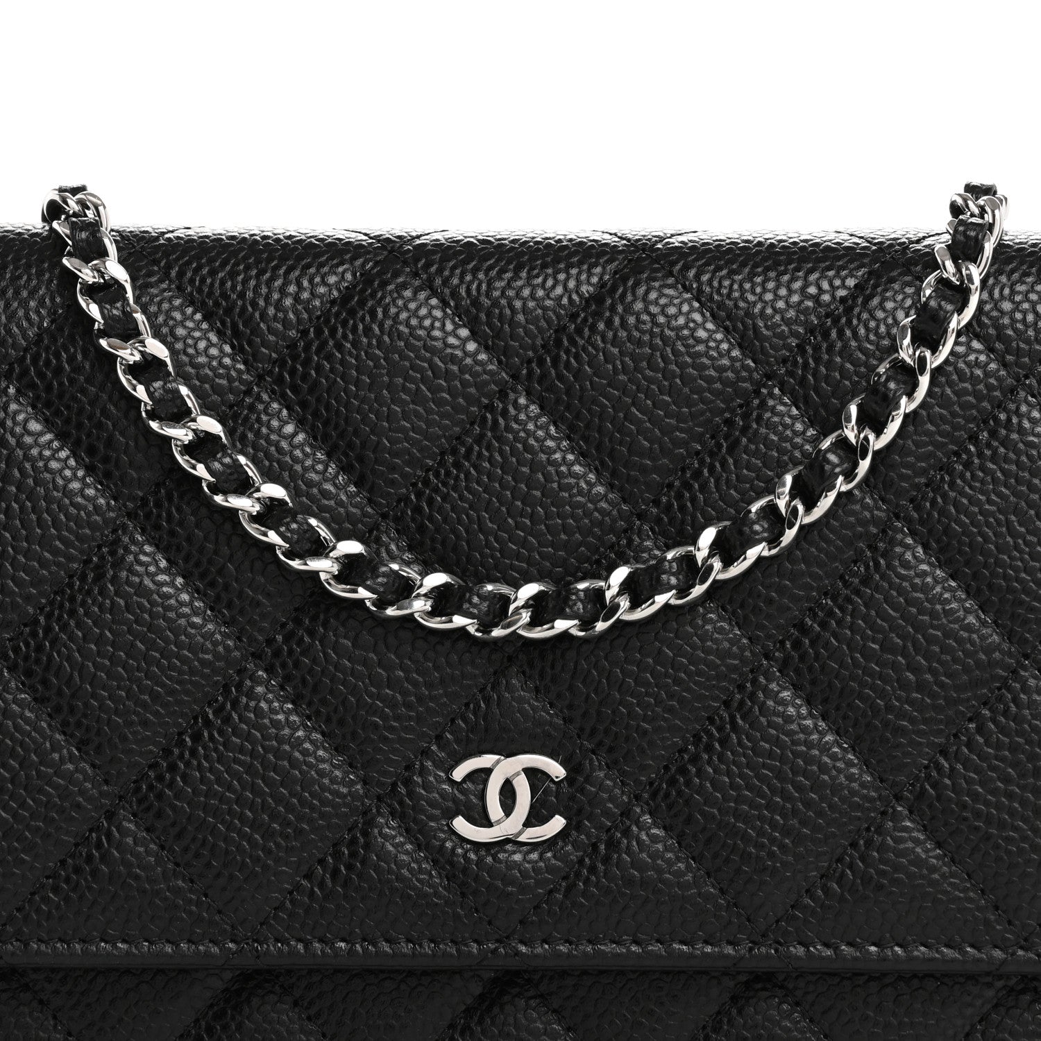Chanel Caviar Quilted Wallet on Chain WOC Black 9 of 11