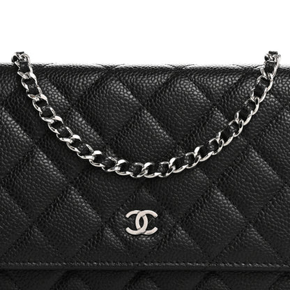 Chanel Caviar Quilted Wallet on Chain WOC Black 9 of 11