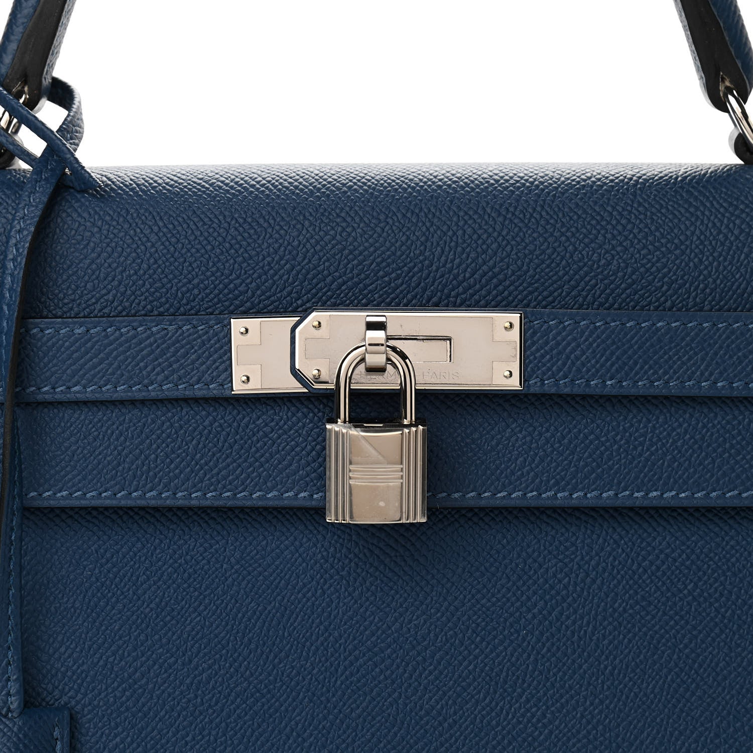 Hermes Epsom Kelly Sellier 32 Bleu De Malte 8 of 10