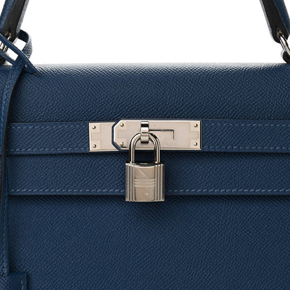 Hermes Epsom Kelly Sellier 32 Bleu De Malte 8 of 10