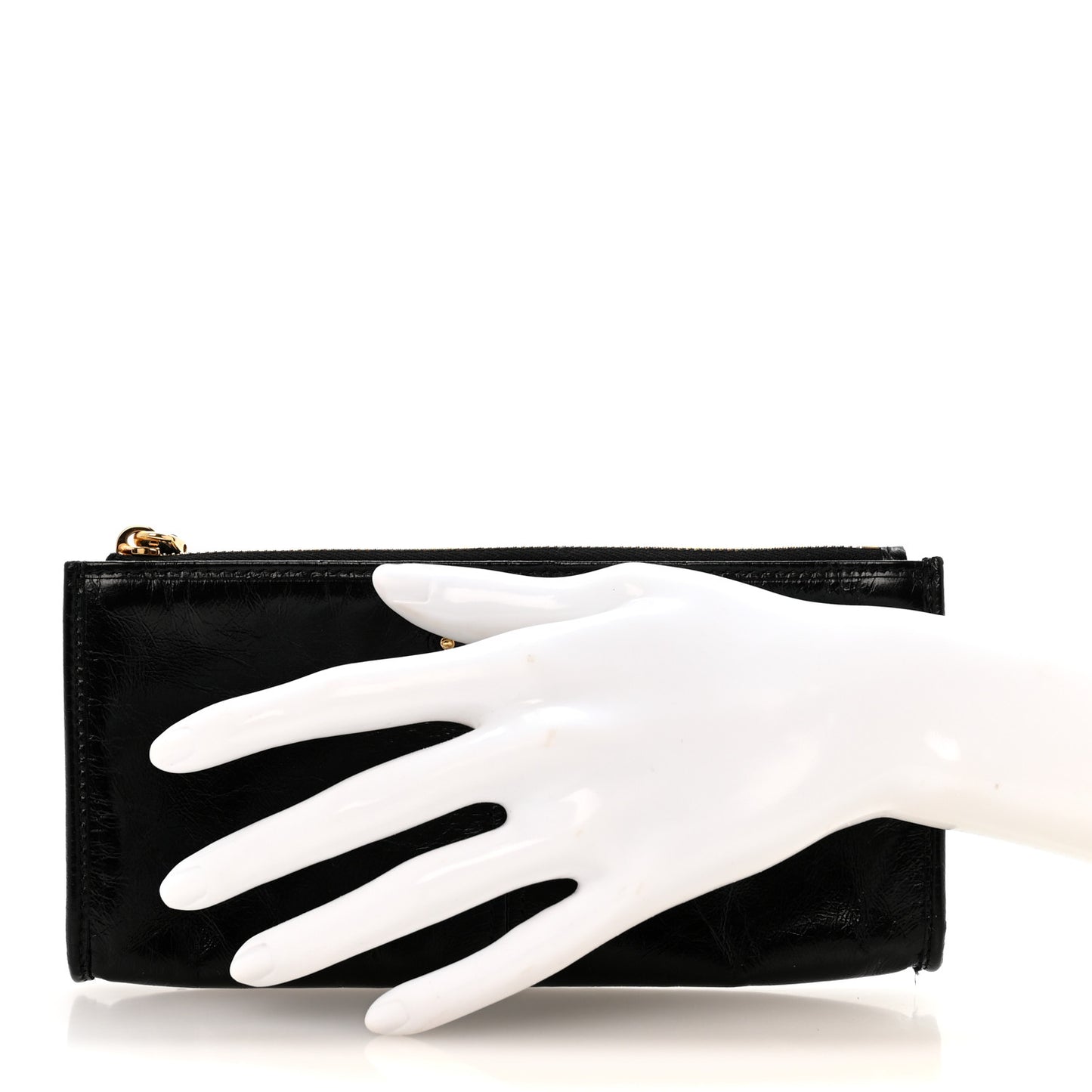 Shiny Calf Pouch Black