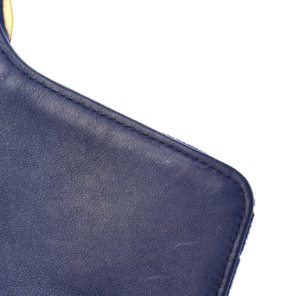 Gucci Velvet Matelasse Medium GG Marmont Shoulder Bag Cobalt Blue 9 of 13