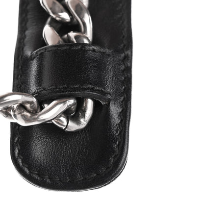 Prada Soft Calfskin Impunture Diagramme Small Chain Flap Shoulder Bag Black 13 of 13