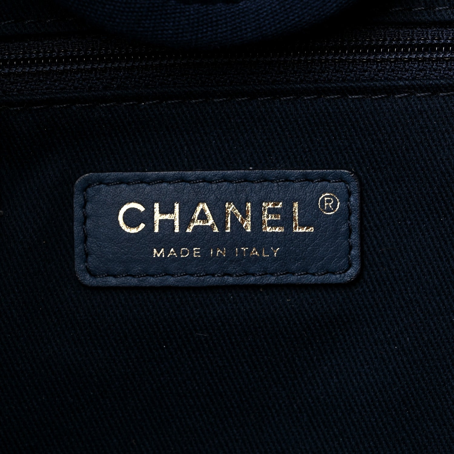 Chanel Mixed Fibers Calfskin Medium Deauville Tote Navy Blue 6 of 11