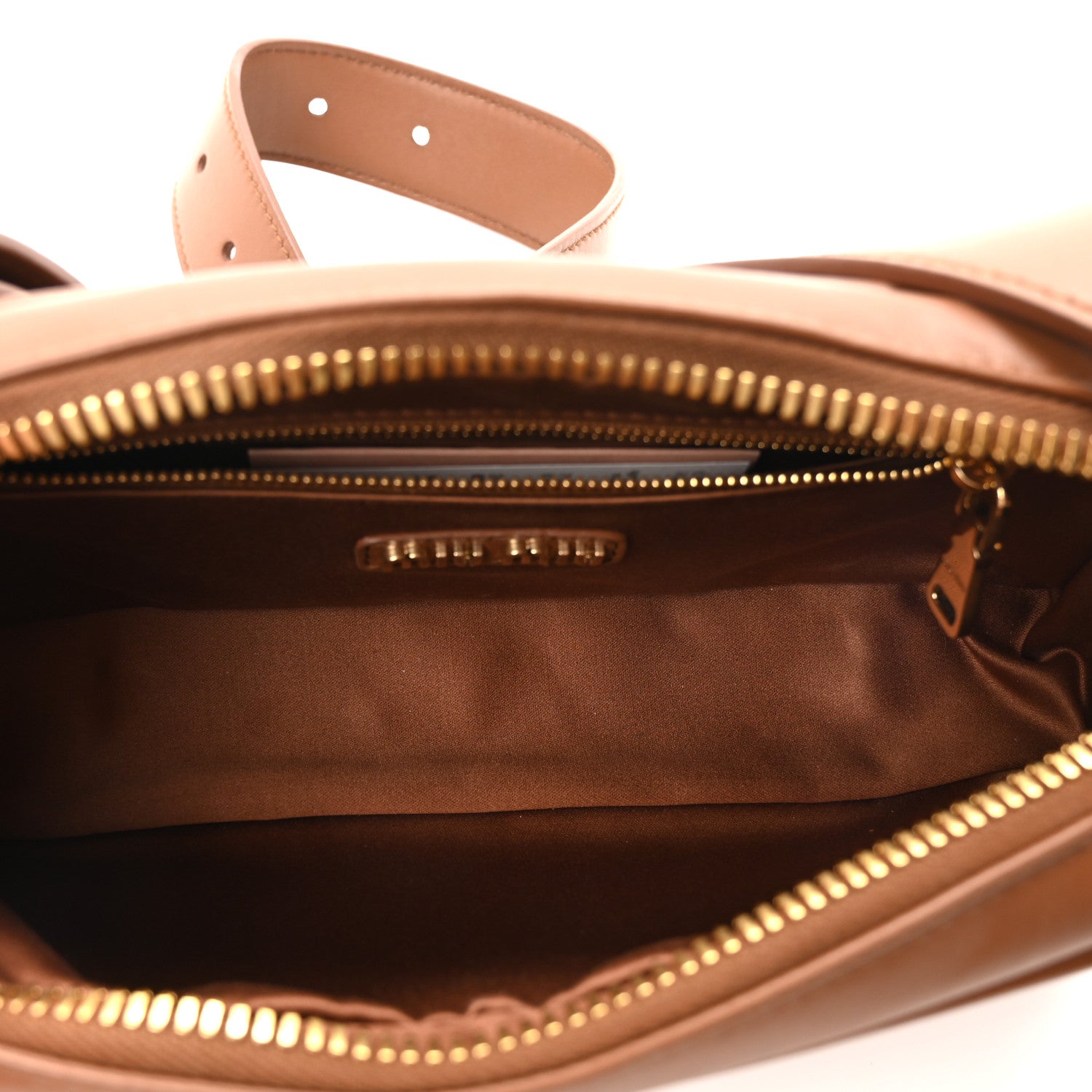 Miu Miu Soft Calf Softy Shoulder Bag Cognac 5 of 10