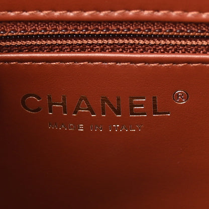 Chanel Shiny Aged Calfskin Quilted Nano Kelly Shopper Brown 6 of 10