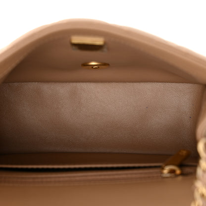 Chanel Lambskin Quilted Mini Pearl Crush Flap Dark Beige 5 of 12
