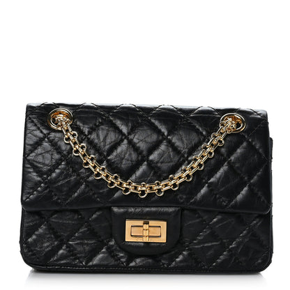Chanel Aged Calfskin Quilted 2.55 Reissue Mini Flap Black 1 of 9