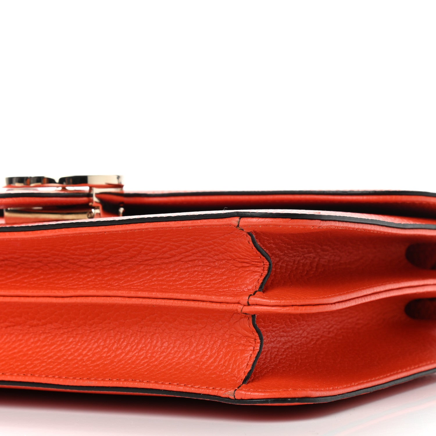 Gucci Dollar Calfskin Interlocking G Shoulder Bag Sun Orange 9 of 9