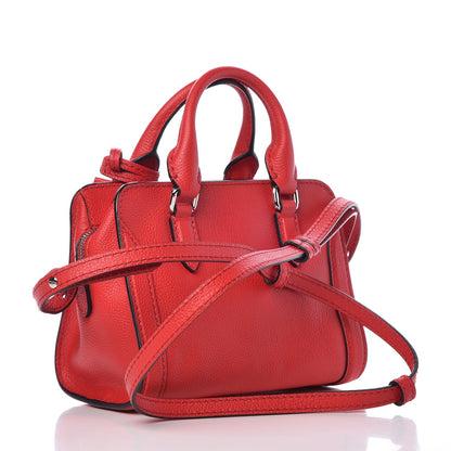 Alexander McQueen Pebbled Calfskin Mini Padlock Tote Red 2 of 9