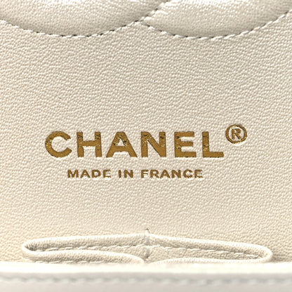 Chanel Iridescent Calfskin Quilted Medium Double Flap White 6 of 11