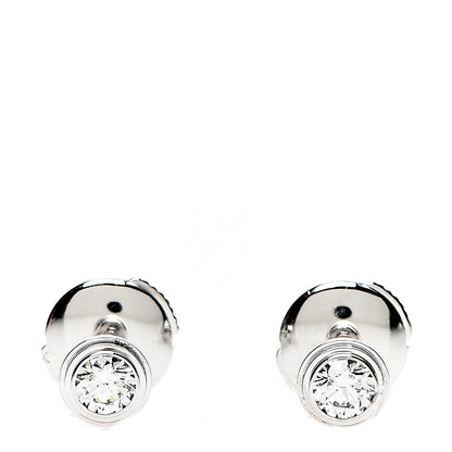 Cartier 18K White Gold Diamond MM D'Amour Earrings 1 of 6