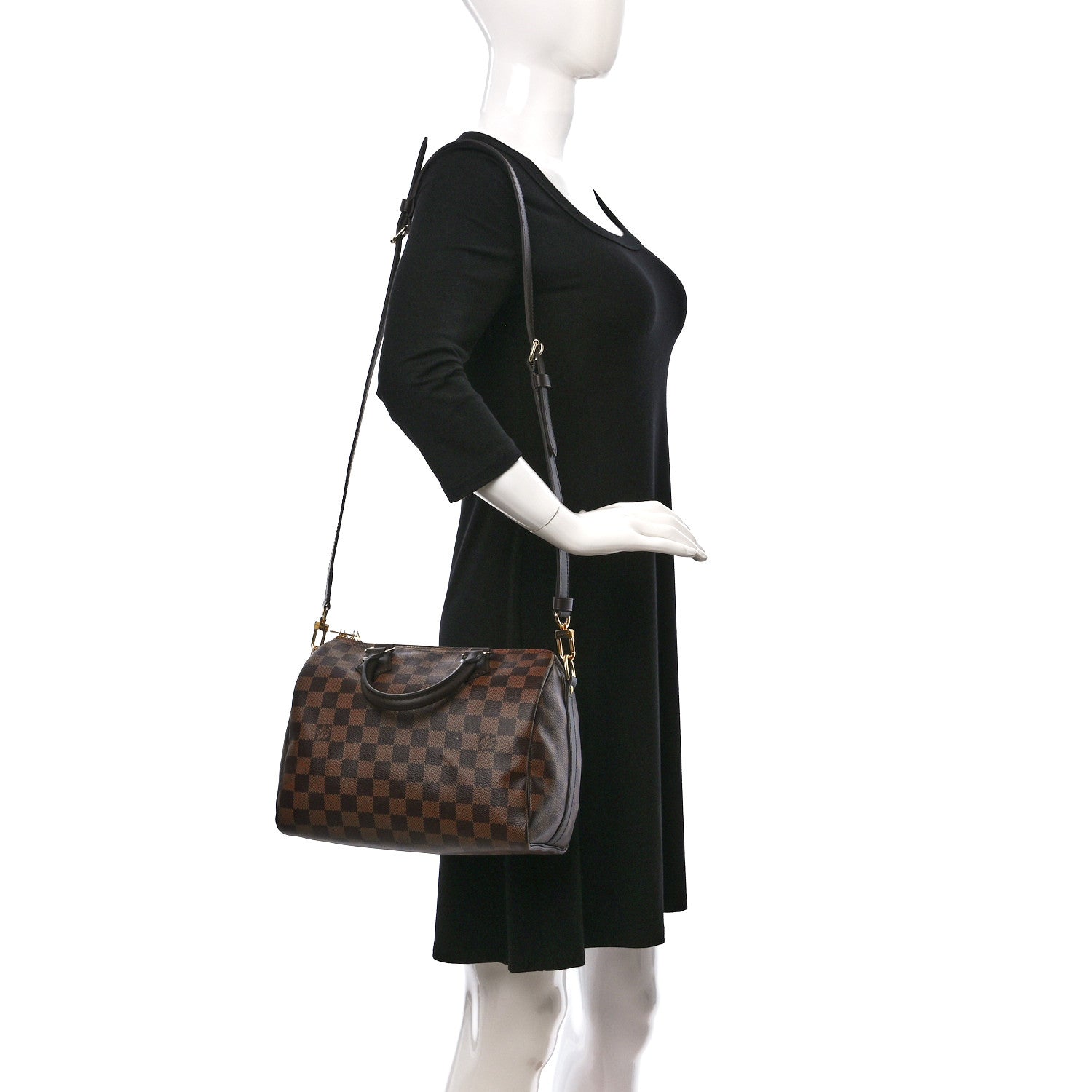 Louis Vuitton Damier Ebene Speedy Bandouliere 25 3 of 11