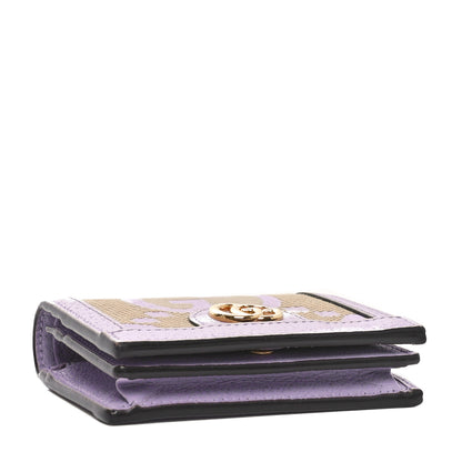 Gucci Monogram Jumbo GG Textured Dollar Calfskin Ophidia Card Case Beige Lapis 4 of 8