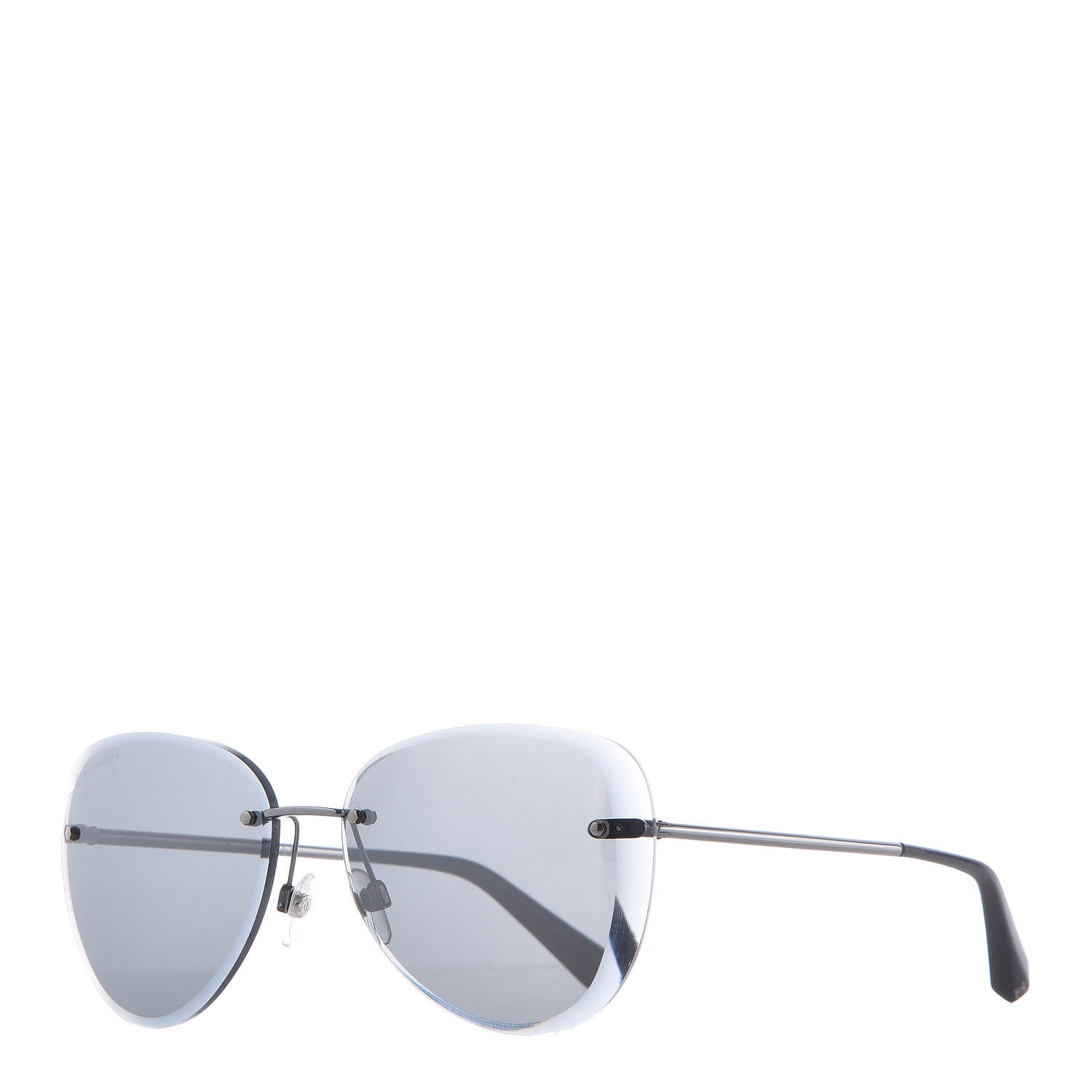 Chanel Mirrored Pilot Sunglasses 4239 Silver 1 of 8