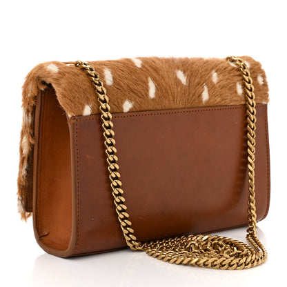 Saint Laurent Pony Hair Calfskin Small Classic Monogram Kate Satchel Fawn 3 of 10