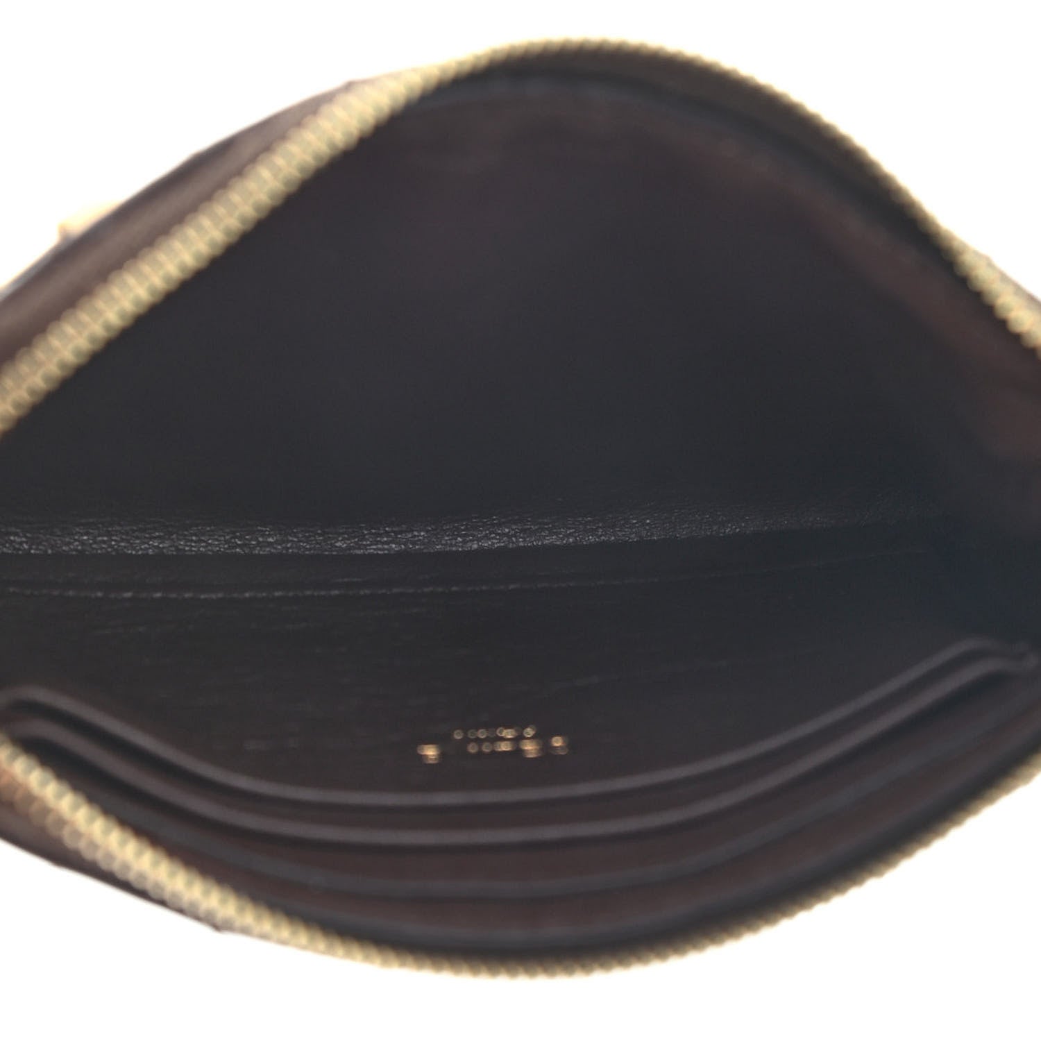 Celine Calfskin Quilted C Charm Coin Card Pouch Brown 5 of 9
