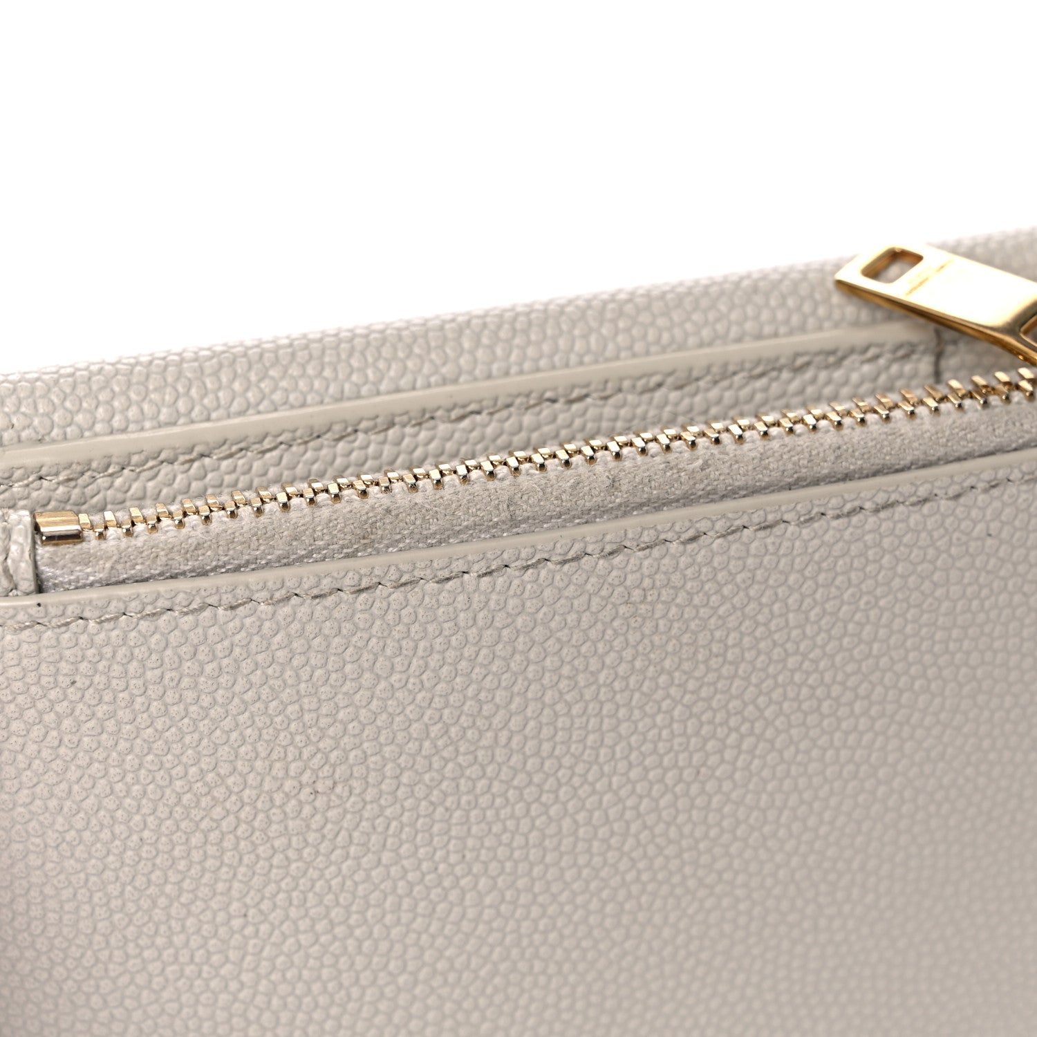 Saint Laurent Grain De Poudre Monogram Uptown Compact Wallet Blanc Vintage 17 of 17