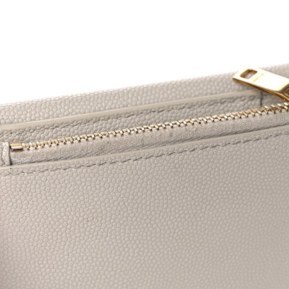 Saint Laurent Grain De Poudre Monogram Uptown Compact Wallet Blanc Vintage 17 of 17
