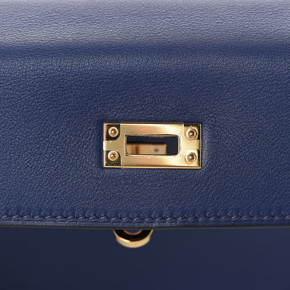 Hermes Swift Kelly Retourne 25 Bleu Saphir 25 of 39