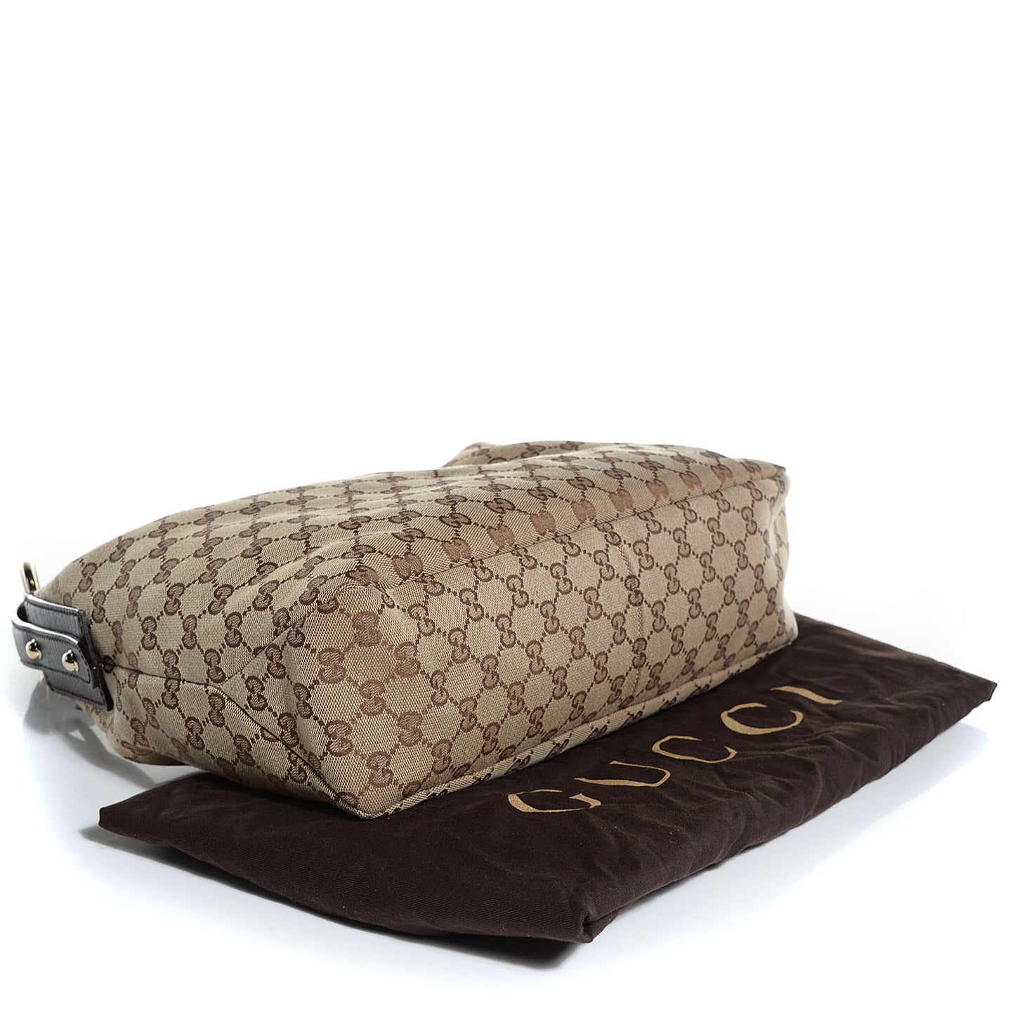 Monogram Medium Horsebit Chain Hobo Dark Brown