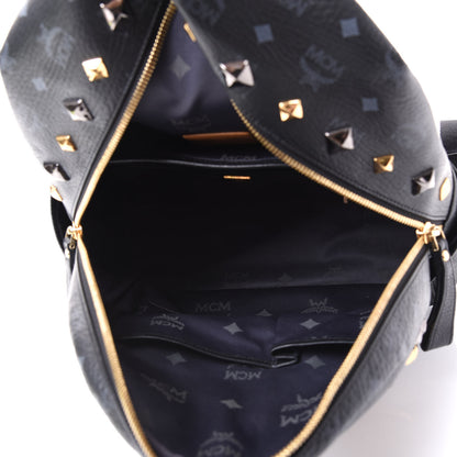 MCM Visetos Studded Medium Stark M Backpack Black 4 of 11