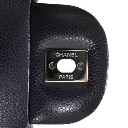 Chanel Caviar Jumbo Double Flap Navy Blue 9 of 11