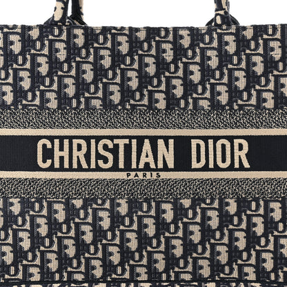 Christian Dior Oblique Medium Book Tote Blue Multicolor 8 of 12