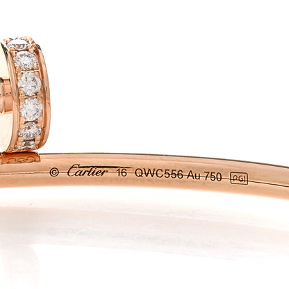 Cartier 18K Pink Gold Diamond Small Juste Un Clou Bracelet 16 3 of 4