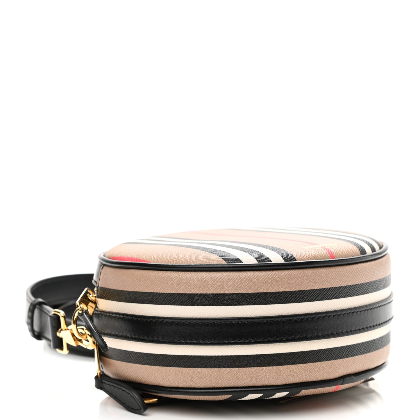 E-Canvas Calfskin Icon Stripe Louise Bag Archive Beige