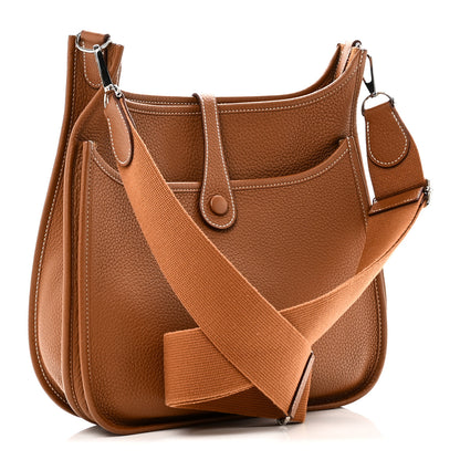 Hermes Taurillon Clemence EVELYNE III PM Gold 4 of 21