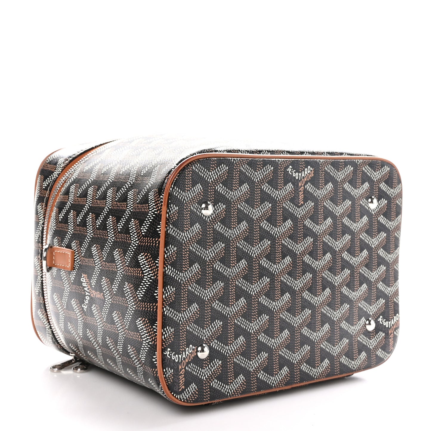 Goyardine Muse Vanity Case Black Gold