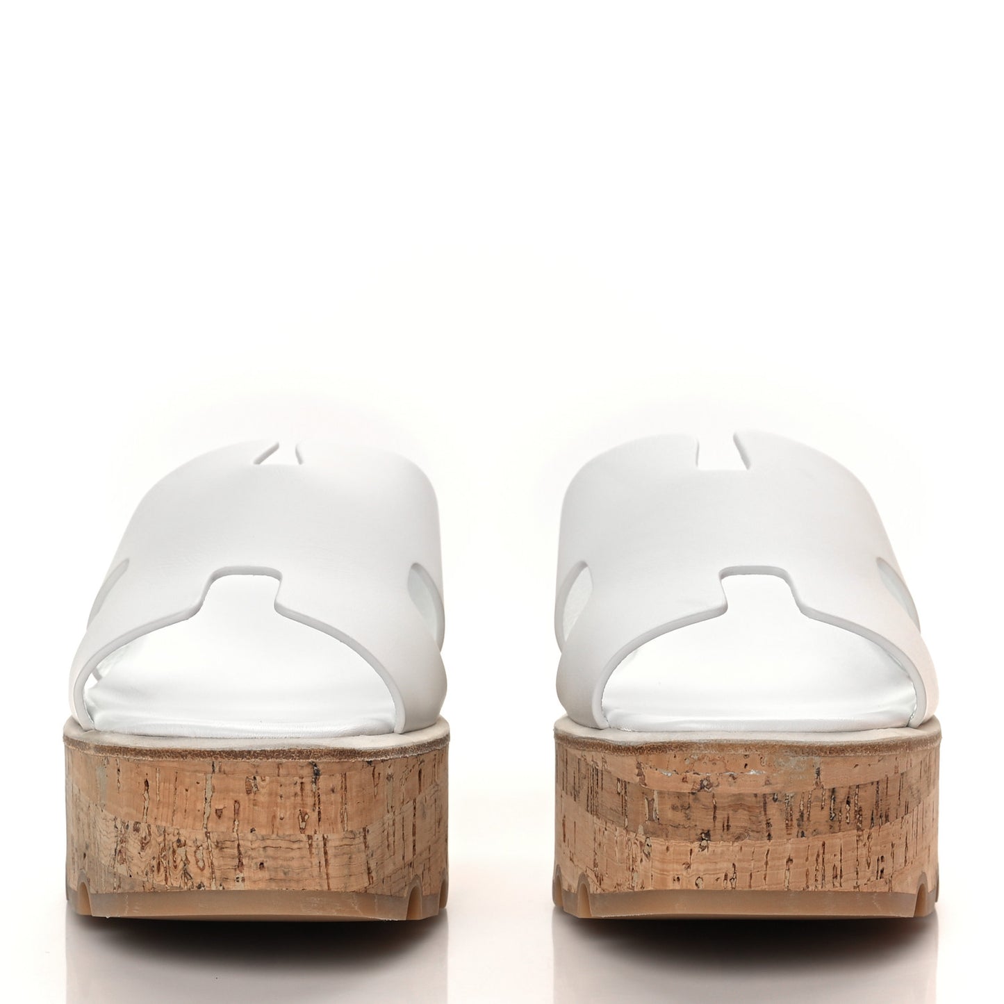 Calfskin Cork Eze 30 Sandals 40 White