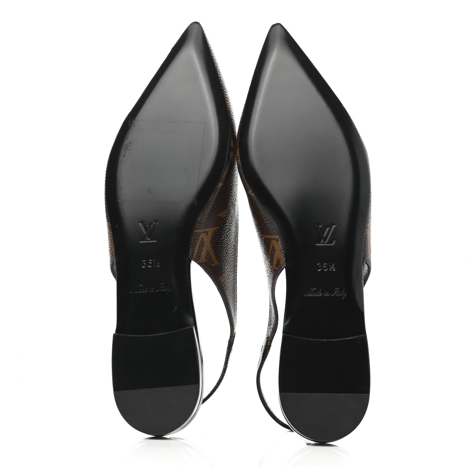 Louis Vuitton Patent Monogram Cherie Slingback Ballerina Flats 36.5 5 of 9