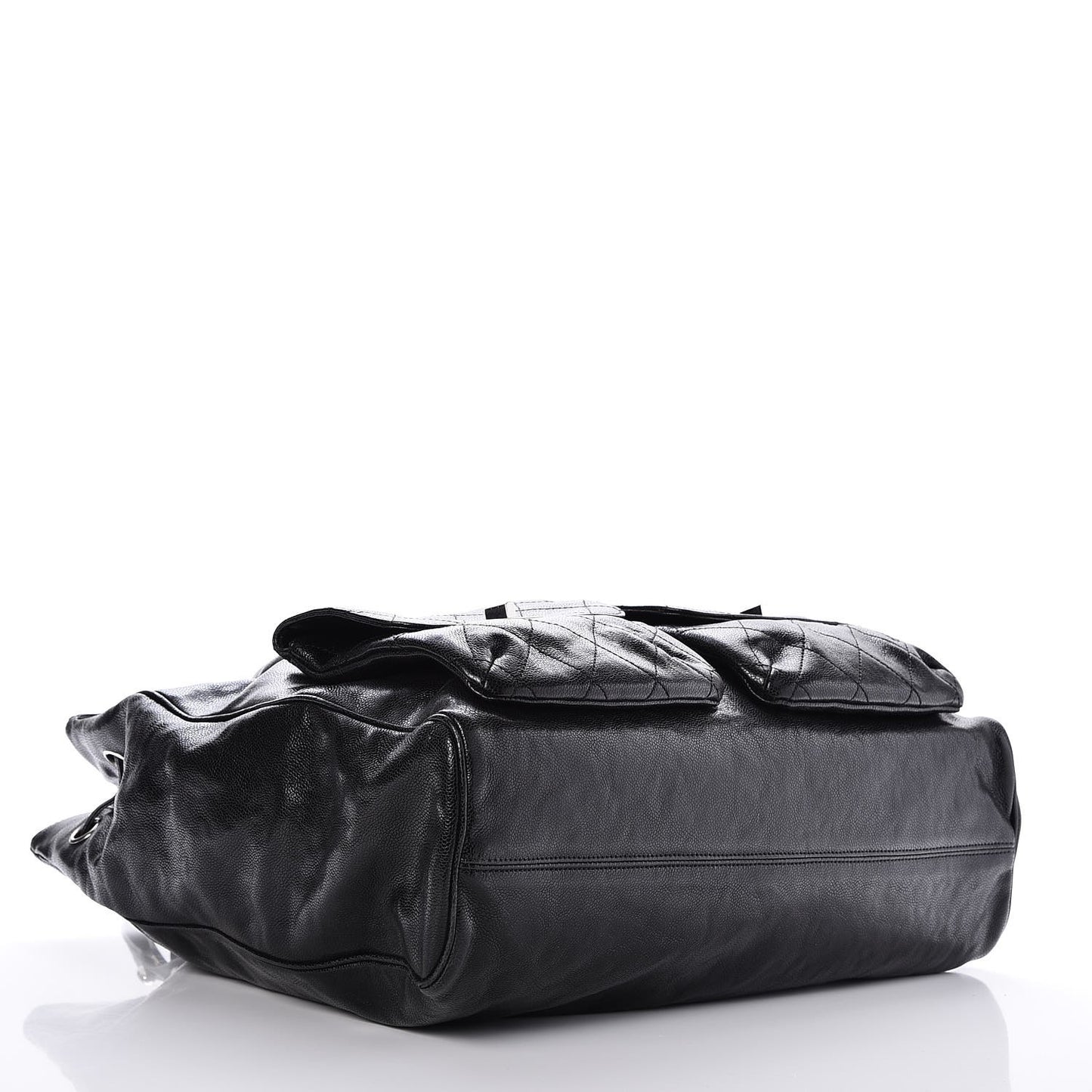 Glazed Caviar Large Pocket In The City Tote Black